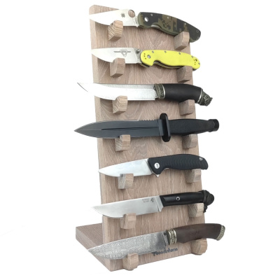 Подставка для коллекции из 7-ми ножей Woodinhome HKS0207OW, беленый дуб