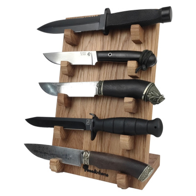 Подставка для коллекции из 5-ти ножей Woodinhome HKS0205ON, дуб, бежевый