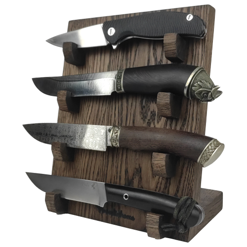Подставка для коллекции из 4-х ножей Woodinhome HKS0204OB, дуб, коричневый