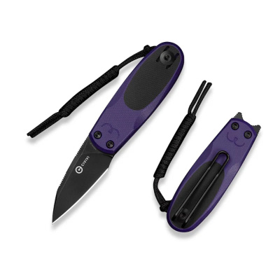 Складной нож CIVIVI Purr, сталь Nitro-V, рукоять G10, фиолетовый