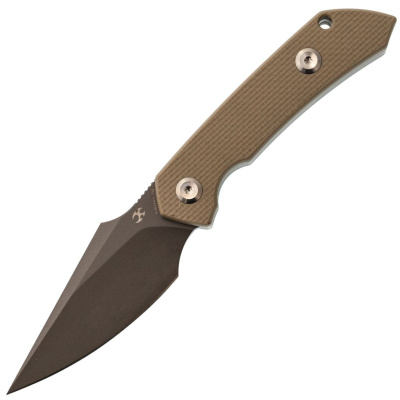 Туристический нож Kansept Fenrir, сталь D2, рукоять G10, песочный