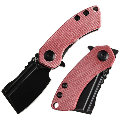 Складной нож Kansept Mini Korvid, сталь 154CM, рукоять микарта, красный