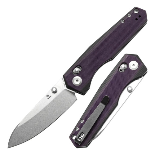 Складной нож Tenable Beaver, сталь NItro-V, рукоять G10, Black/Purple