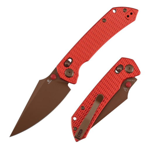 Складной нож Tenable Fenrir, сталь Nitro-V, рукоять алюминий, красный