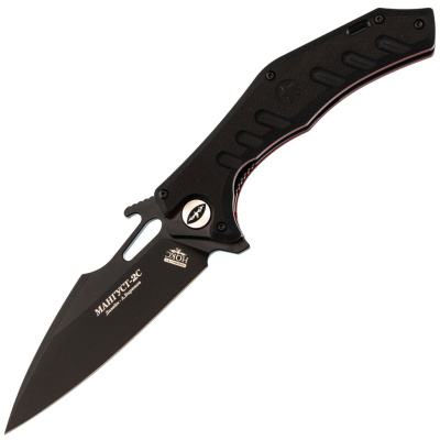 Складной нож НОКС Мангуст 2С Black, сталь D2, рукоять G10