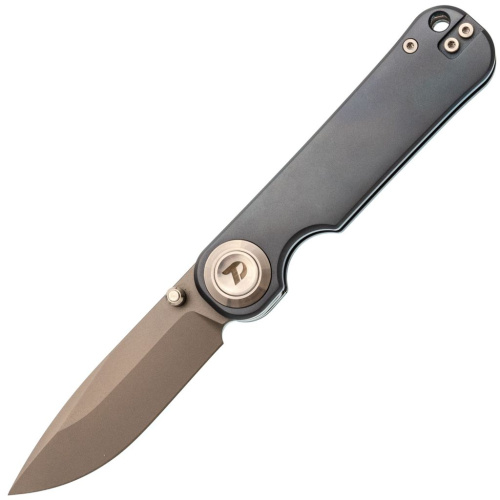 Складной нож Dr.Tech Zefir D4245TBL, сталь D2, рукоять TC4, синий