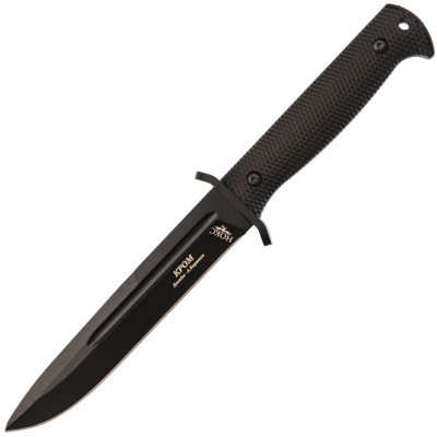 Тактический нож НОКС Кром Black, сталь AUS-8, рукоять резинопластик