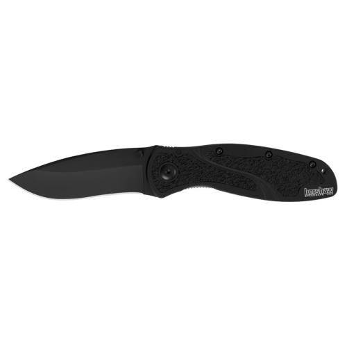 Складной полуавтоматический нож Kershaw Blur All Black, сталь Sandvik 14C28N, рукоять алюминий/Trac-Tec
