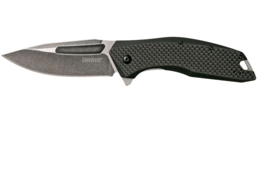 Полуавтоматический складной нож Kershaw Flourish, сталь 8Cr13MoV, рукоять G10/карбон, черный