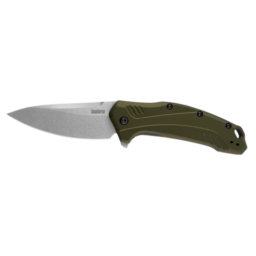 Полуавтоматический складной нож Kershaw Link, сталь CPM MagnaCut, рукоять алюминий, олива