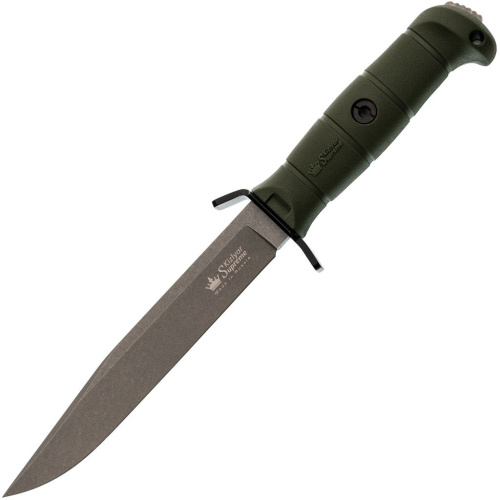 Тактический нож Kizlyar Supreme Vector Olive, сталь 420HC TW, рукоять кратон, хаки