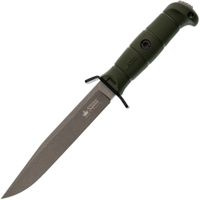 Тактический нож Kizlyar Supreme Vector Olive, сталь 420HC TW, рукоять кратон, хаки