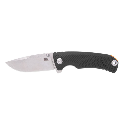 Полуавтоматический складной нож SOG Tellus ATK Black, сталь CRYO 440C, рукоять GRN