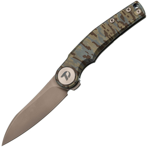 Складной нож Dr.Tech D9618C, сталь M390, рукоять титан, камуфляж