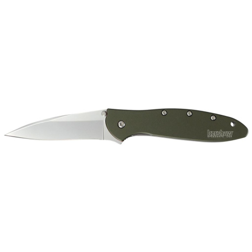 Полуавтоматический складной нож Kershaw Leek, сталь 14C28N, рукоять алюминий, хаки