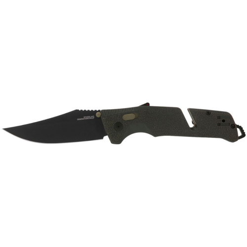 Полуавтоматический складной нож SOG Trident AT Olive Drab, сталь D2, рукоять GRN