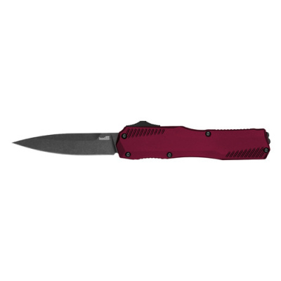 Автоматический фронтальный нож KERSHAW Livewire, сталь Magnacut, рукоять алюминий, бордовый