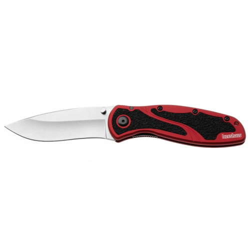 Полуавтоматический складной нож Kershaw Blur, сталь 14C28N, рукоять алюминий, красный