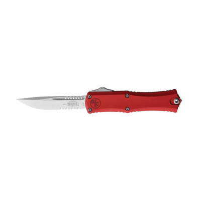 Автоматический нож Microtech Hera II Mini Recurve S/E, сталь M390MK, рукоять алюминий, красный
