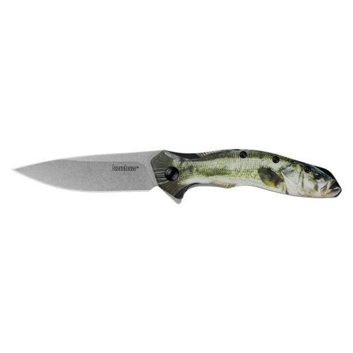 Полуавтоматический складной нож Kershaw Shoreline Bass, сталь 8Cr13MoV, рукоять алюминий
