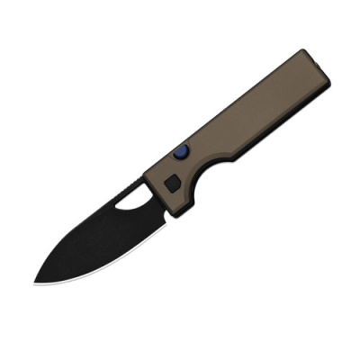 Складной нож Kizer Little Ringbo, сталь AEB-L, рукоять алюминий, коричневый/черный