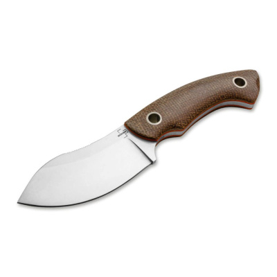 Туристический нож с фиксированным клинком Boker Nessmi Pro, сталь D2, рукоять микарта, коричневый