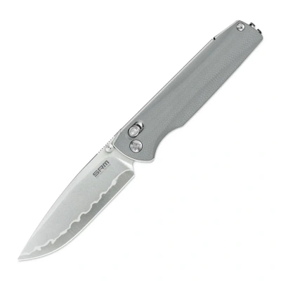 Складной нож SRM Terrier 258L-GK2, сталь 140Cr, рукоять G10, серый