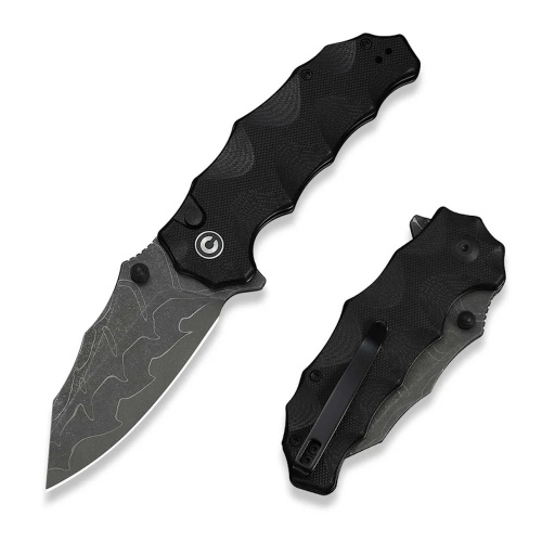 Складной нож CIVIVI Natterjack, сталь Damascus, рукоять G10
