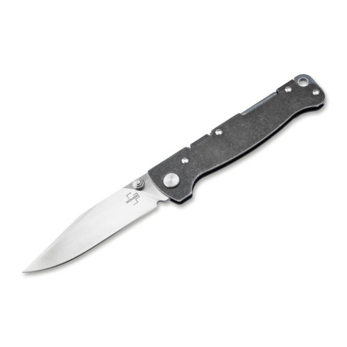 Складной нож Boker Atlas Clippoint TS, сталь D2, рукоять нержавеющая сталь