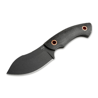 Туристический нож Boker Plus Nessmi Pro Black, сталь D2, рукоять микарта, черный