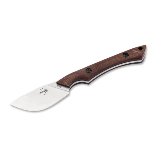 Туристический нож Boker M.U.K., сталь 14C28N, рукоять микарта, коричневый