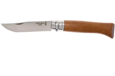 Складной нож Opinel №8, сталь 12С27, рукоять орех, картонная коробка