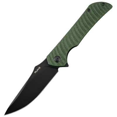 Нож складной Ruike P123-MG, сталь 14C28N, рукоять микарта, зеленый