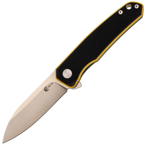 Складной нож Снайпер Техно малый, сталь VG-10, рукоять G10 черно-желтый