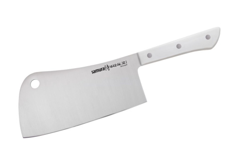 Нож-топорик кухонный для мяса Samura "HARAKIRI" (SHR-0040W) 180 мм, сталь AUS-8, рукоять ABS пластик, белый