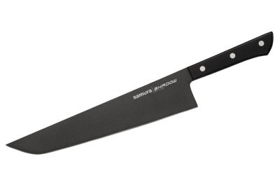 Кухонный нож Samura Harakiri 254 мм, сталь AUS-8, рукоять пластик, черный