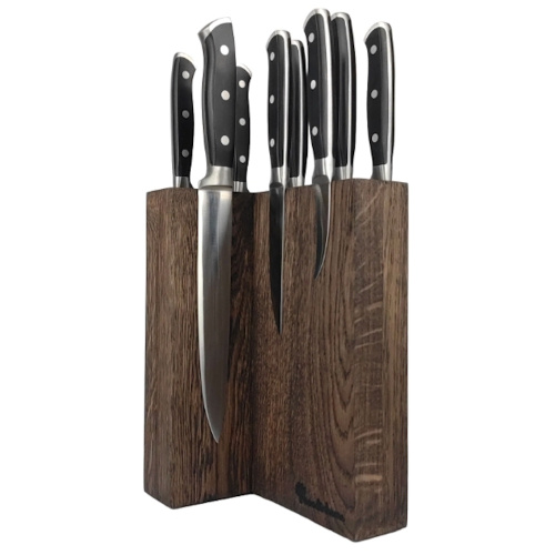 Подставка для ножей магнитная Woodinhome KS009SOB, дуб, коричневый