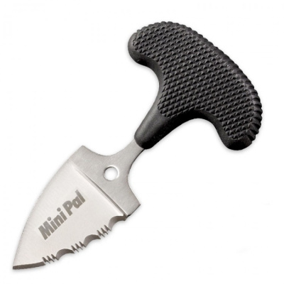 Тычковый нож с фиксированным клинком Cold Steel Mini Pal, сталь AUS-8A, рукоять Kray-Ex, черный