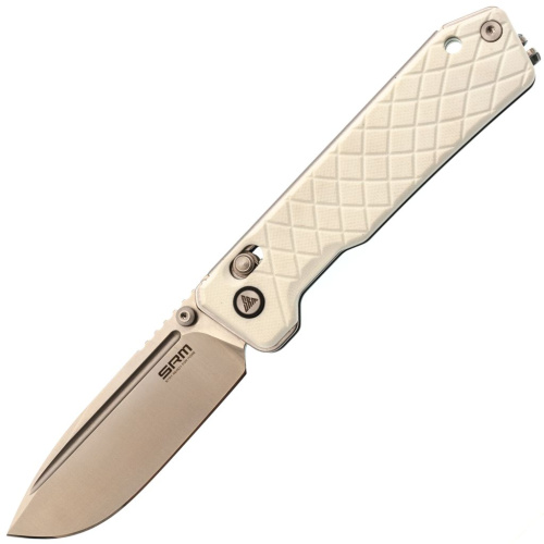 Складной нож SRM Rubik Large сталь 14C28N, рукоять Ivory White G10