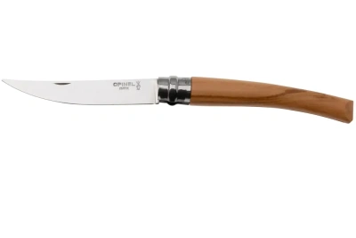 Филейный нож Opinel №10, нержавеющая сталь, рукоять оливковое дерево