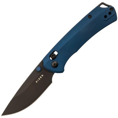 Складной нож Kizer T1 CD, сталь M390, рукоять алюминий, синий/черный