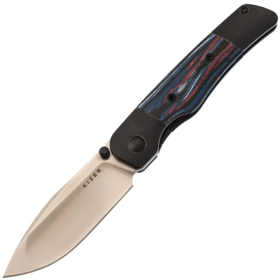 Складной нож Kizer Coywolf, сталь S45VN, рукоять титан/древесный композит