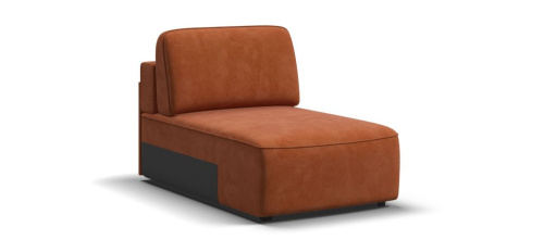 Кинг Модуль оттоманка велюр Алькантара оранж
