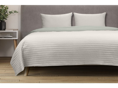 Покрывало Самуэль Молочный 160x220 комлект с наволочкой