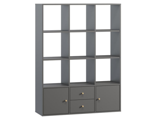Стеллаж Кейн 2-112x149 Графитовый