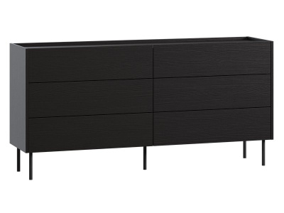 Комод Дигарс 163x81 Черный древесный