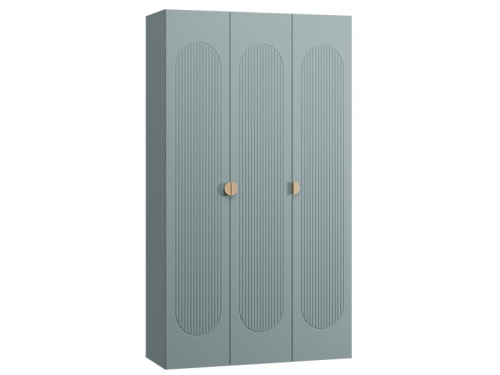 Распашной шкаф Луми 3-136x242 Серо-зеленый