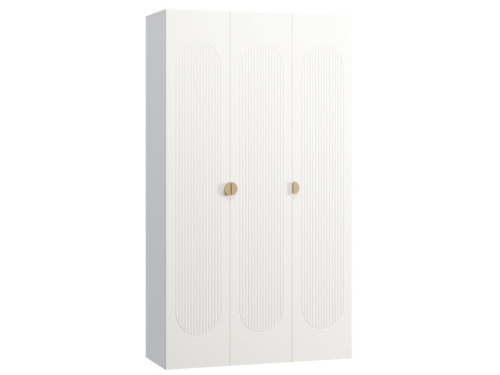 Распашной шкаф Луми 3-136x242 Белый