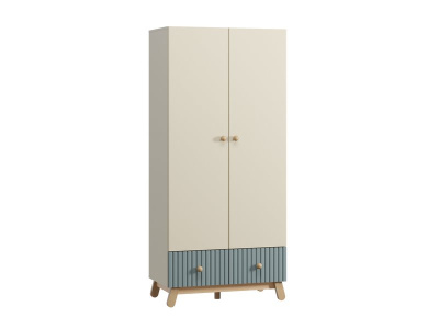 Шкаф детский Финни 2-96x210 Серо-зеленый