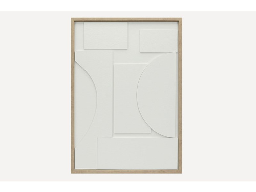 Картина Рельеф Белый 50x70